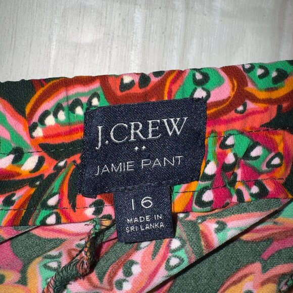 J. Crew Factory Jamie Pants Women’s Slim Ankle Trousers Multicolor Floral Print - Picture 3 of 8